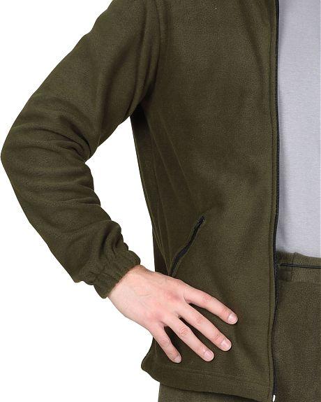 Куртка флисовая цв.оливковая