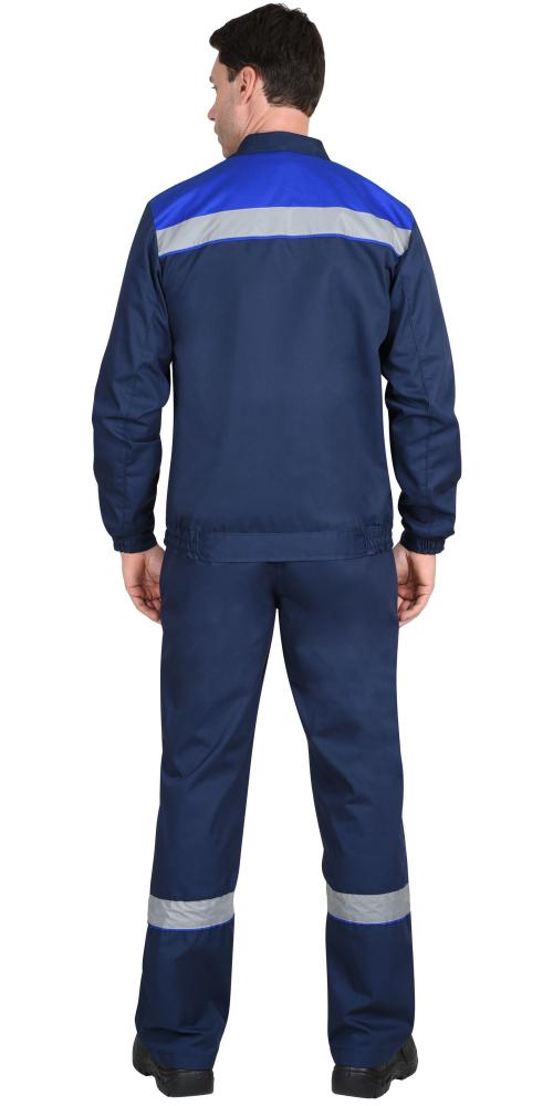 Костюм "МАСТЕР" куртка, брюки (т.синий с васильковым)