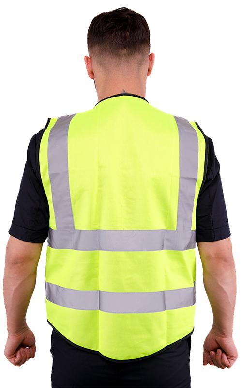 Жилет сигнальный на замке с карманами (лимон)