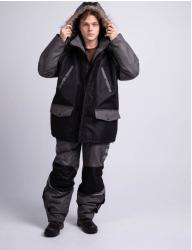 Костюм "Adventure grey" зимний куртка, полукомбинезон (серый с черным)