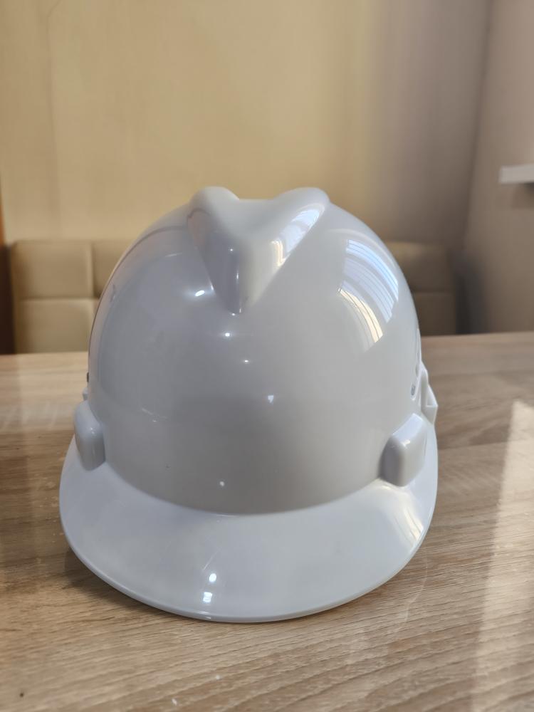 Каска защитная с регулятором (белая, синяя)