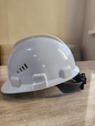 Каска защитная с регулятором (белая, синяя)