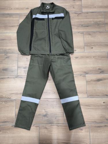 Костюм "Кроун" брюки, куртка укороченная (хаки с черным) - под заказ